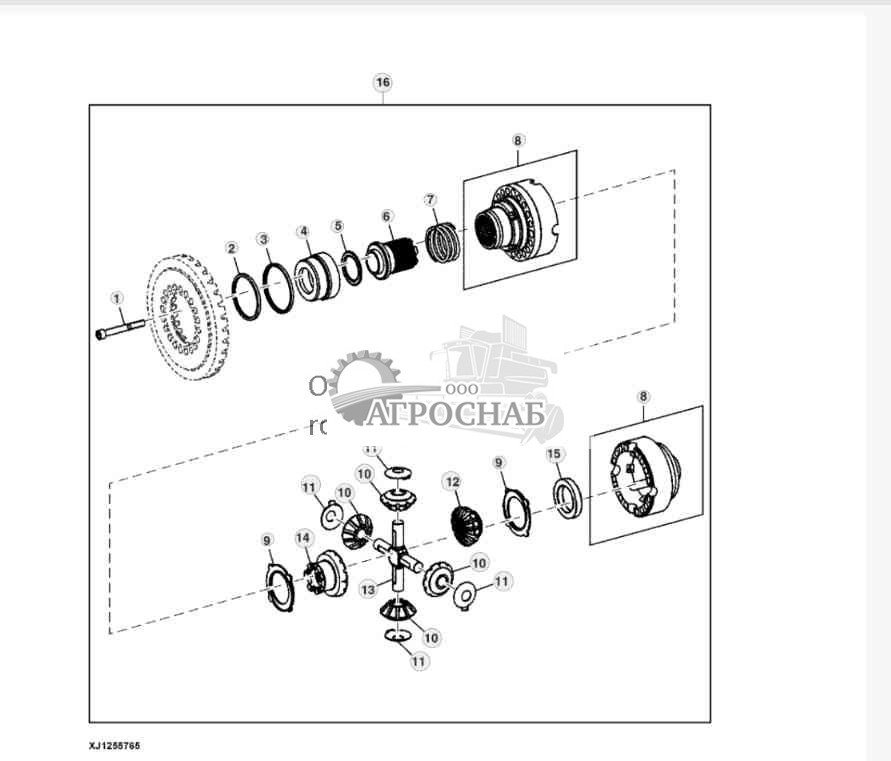 Картер и шестерни дифференциала (329328 